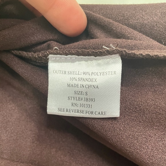 Charlotte Russe Faux Suede Brown Zipper A-line Skirt - Picture 6 of 9